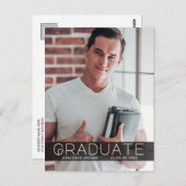 Moderne Ankündigung des Minimal Foto BK Graduate Postkarte (Vorne/Hinten)