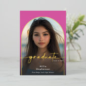 Moderne Ankündigung des Minimal Pink Foil Abschlus (Stehend vorne)