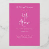 Moderne Ankündigung des Minimal Pink Foil Abschlus (Rückseite)