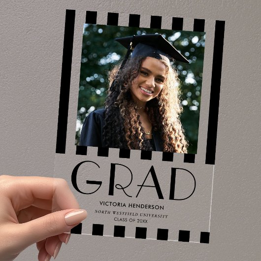 Moderne Ankündigung des Retro Foto Abschlusses