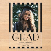 Moderne Ankündigung des Retro Foto Abschlusses (Vorderseite)