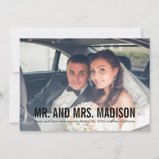 Moderne Ankündigung einer Hochzeit im Minimalistis