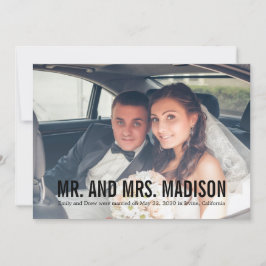 Moderne Ankündigung einer Hochzeit im Minimalistis