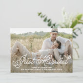 Moderne Ankündigung einer Hochzeit im Minimalistis (Stehend Vorderseite)