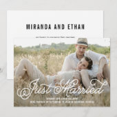 Moderne Ankündigung einer Hochzeit im Minimalistis (Vorne/Hinten)