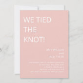 Moderne Ankündigung einer Hochzeit in Rosa (Vorderseite)