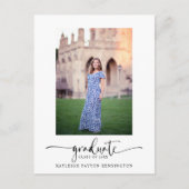 Moderne Ankündigung eines eleganten Script-Abschlu Postkarte (Vorderseite)