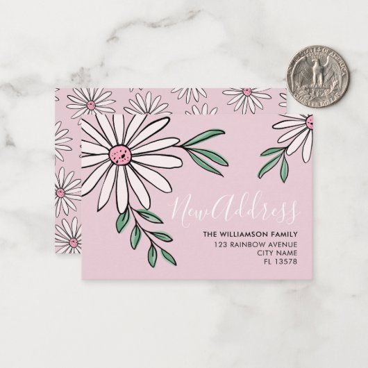 Moderne Ankündigung floral Daisy (Vorderseite/Rückseite Beispiel)