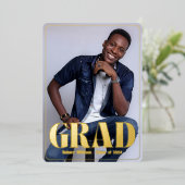 Moderne Ankündigung & Graduierung Party Einladung (Stehend vorne)