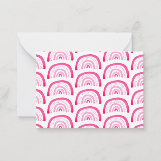 Moderne Ankündigung Rosa Regenbogen (Rückseite)