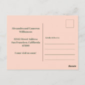 Moderne Ankündigung über die Neugestaltung der Zuh Postkarte (Rückseite)