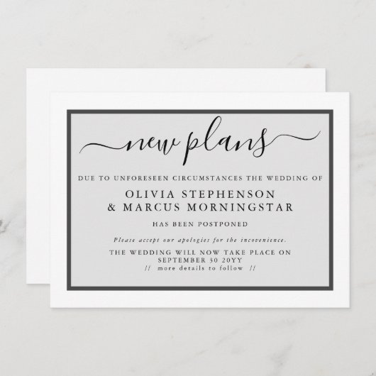 Moderne Ankündigung verspäteter Veranstaltungen -  (Vorne/Hinten)