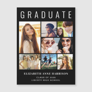 Moderne Ankündigung von 8 Foto Black Abschluss