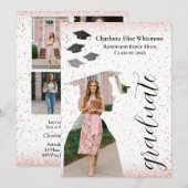 Moderne Ankündigung von Abschluss einladen | Grad  (Vorne/Hinten)