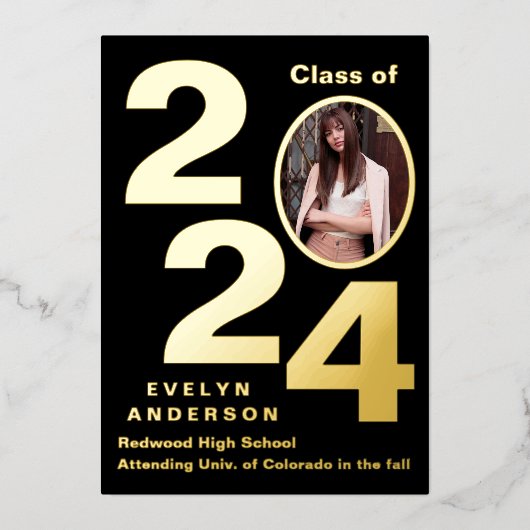 Moderne Ankündigung von Abschlüssen und Party Einl (Vorderseite)