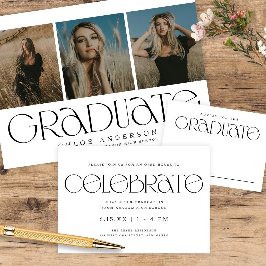 Moderne Ankündigung von B + W 3 Foto Abschluss