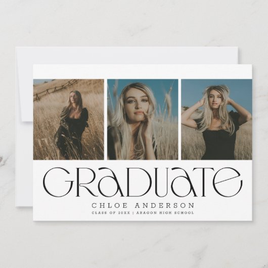 Moderne Ankündigung von B + W 3 Foto Abschluss (Vorderseite)