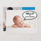 Moderne Ankündigung von Foto Baby Birth (Vorne/Hinten)