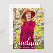 Moderne Ankündigung von Foto für Hübschen Abschlus (Vorne/Hinten)