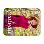 Moderne Ankündigung von Foto für Hübschen Abschlus Magnet (Horizontal)