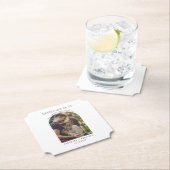 Moderne Ankündigung von Hochzeiten im Foto Save th Untersetzer (Vor Ort)