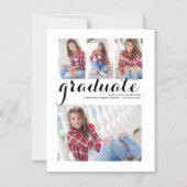 Moderne Ankündigung von Script Abschluss 4 Foto (Vorderseite)