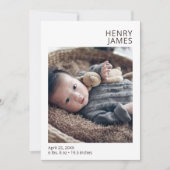 Moderne Ankündigung von Simple Boy Birth (Vorderseite)
