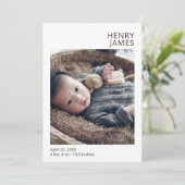 Moderne Ankündigung von Simple Boy Birth (Stehend Vorderseite)