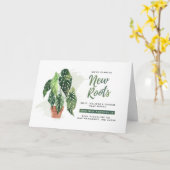 Moderne Ankündigung zur Änderung der Adressentwick (Gelbe Blume)