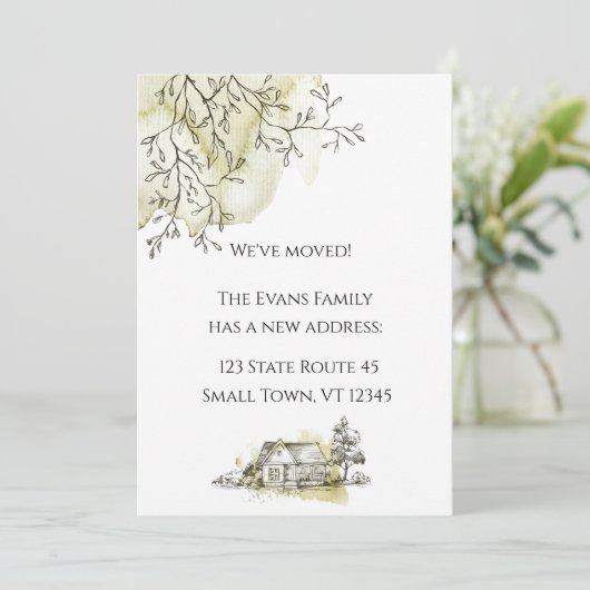 Moderne Ankündigung zur Wasserfarbenzeichnung (Stehend Vorderseite)