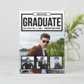 Moderne Ankündigungen zur Foto-Graduierung (Stehend Vorderseite)