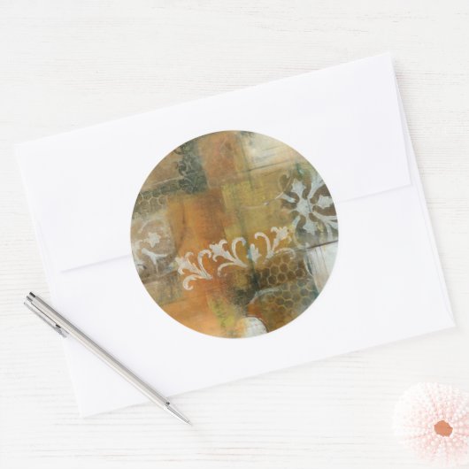 Moderne Anmerkung II Runder Aufkleber (Umschlag)