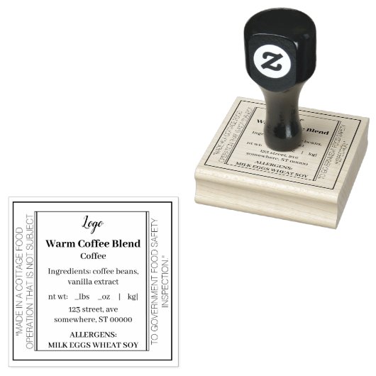 Moderne, anpassbare Hütte Gummistempel (Stempel)