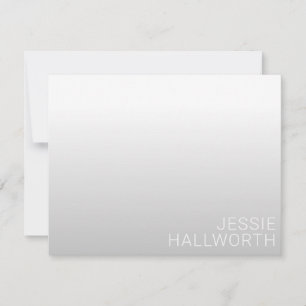 Moderne anpassbare Name   Grauer Gradient Dankeskarte