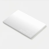 Moderne anpassbare Name | Grauer Gradient Post-it Klebezettel (angewinkelt)