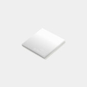 Moderne anpassbare Name | Grauer Gradient Post-it Klebezettel (angewinkelt)