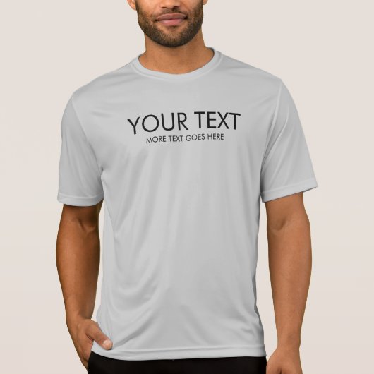 Moderne, anpassbare Text- und Silber-Farbbildschir T-Shirt (Vorderseite)