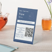 Moderne Ansicht-Menü-QR-Code-Schilder | Digitales  Sockelschild (In SItu)