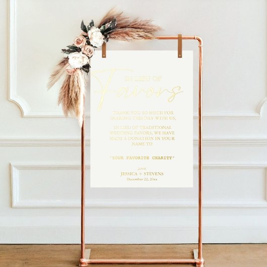 Moderne anstelle von favorisierten Hochzeitsspende Foliendrucke