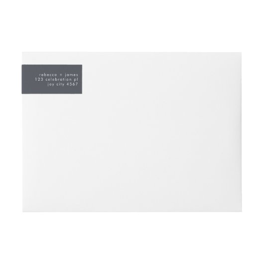 Moderne Anthracite Gray Wedding Envelope Adresse (Vorderseite)