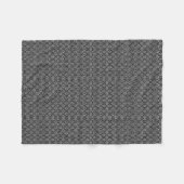 Moderne Anthrazitgraue Mesh-Gitter-Fleece-Decke Fleecedecke (Vorderseite (Horizontal))