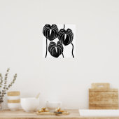 Moderne Anthurien - Plakat und Digitaldruck (Küche)