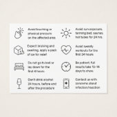 Moderne Anti-Falten-Injektionen Aftercare-Karte (Rückseite)