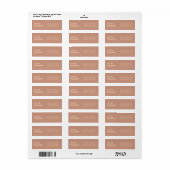 Moderne Antik-Orange- und Blass-Pfirsich-Adresse (Vorne)