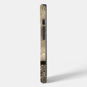 Moderne antike Gold Imitate Glitzer Monogram Case (Rückseite / Links)