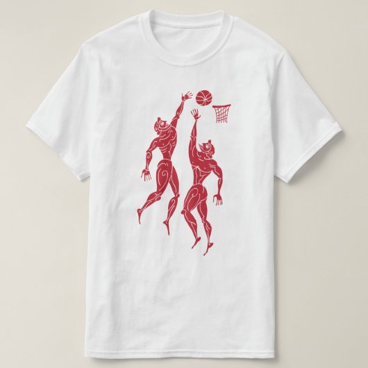 Moderne antike Olympianer Basketball T-Shirt (Design vorne)