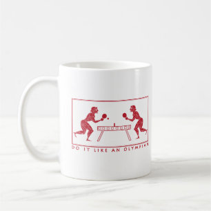 Moderne antike Olympioniken Tischtennis Kaffeetasse