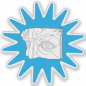 Moderne antike Skulptur. Aufkleber (Vorderseite)