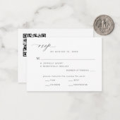 Moderne Antwort per Post oder Scan QR Code Hochzei Mitteilungskarte (Vorderseite/Rückseite Beispiel)
