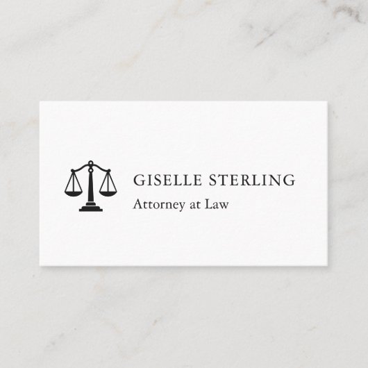 Moderne Anwälte auf Recht QR Code White Black Visitenkarte (Vorderseite)